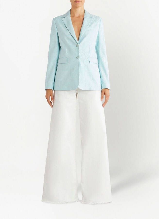 ETRO Blazer met paisley-print Blauw