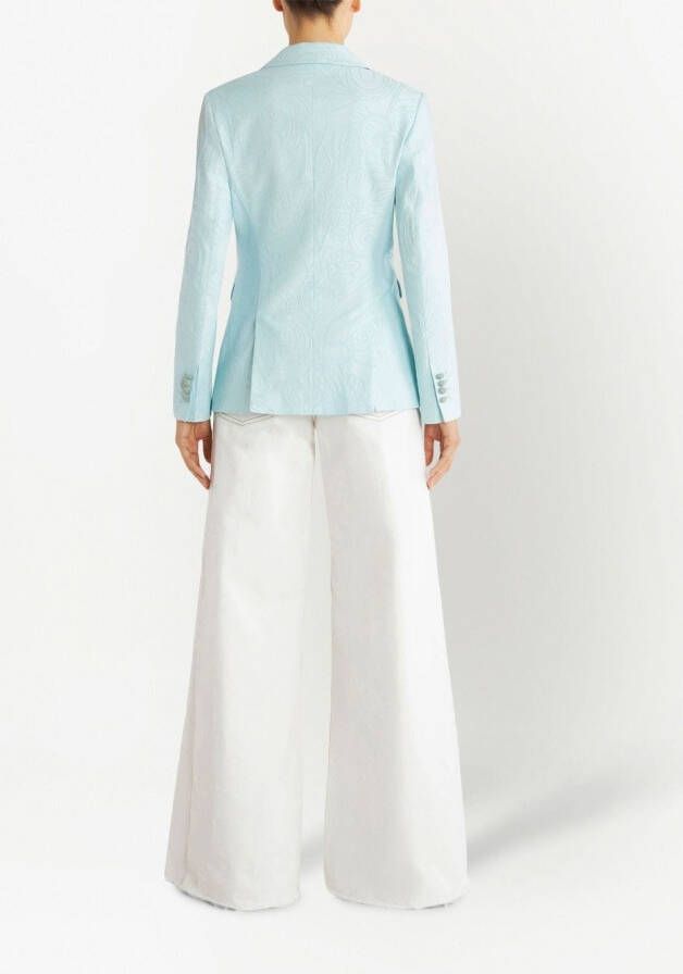 ETRO Blazer met paisley-print Blauw