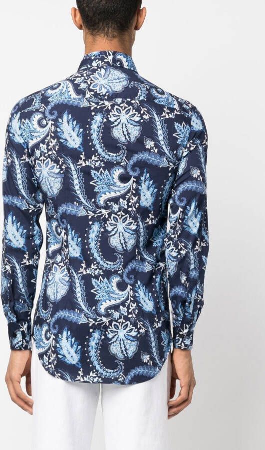 ETRO Overhemd met paisley-print Blauw