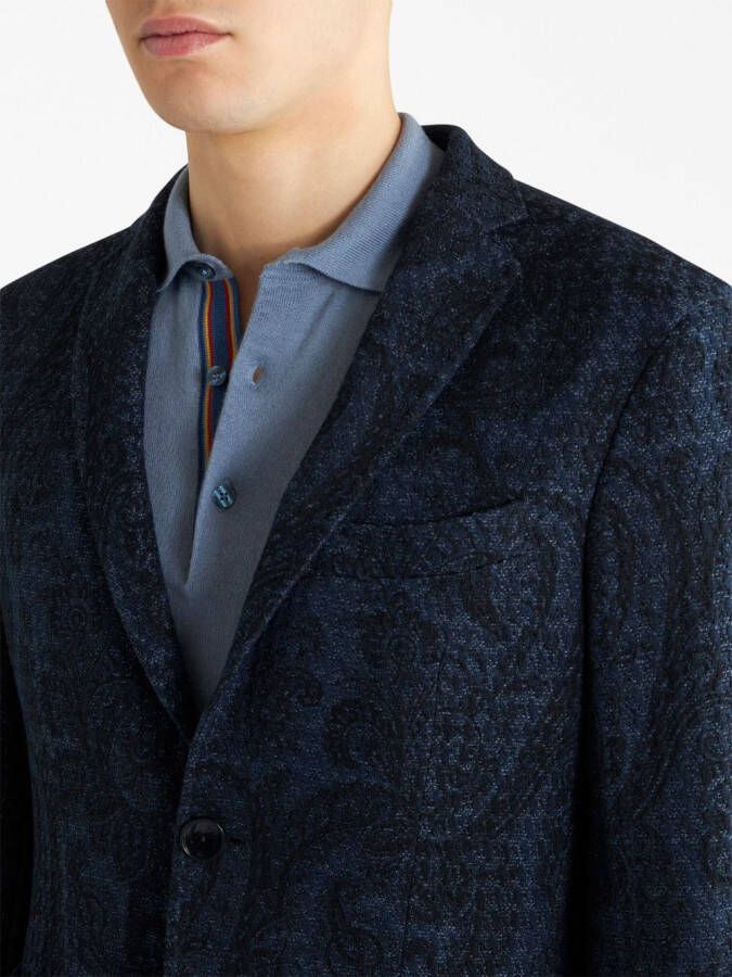 ETRO Blazer met paisley-print Blauw