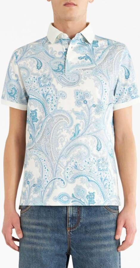 ETRO Poloshirt met paisley-print Wit
