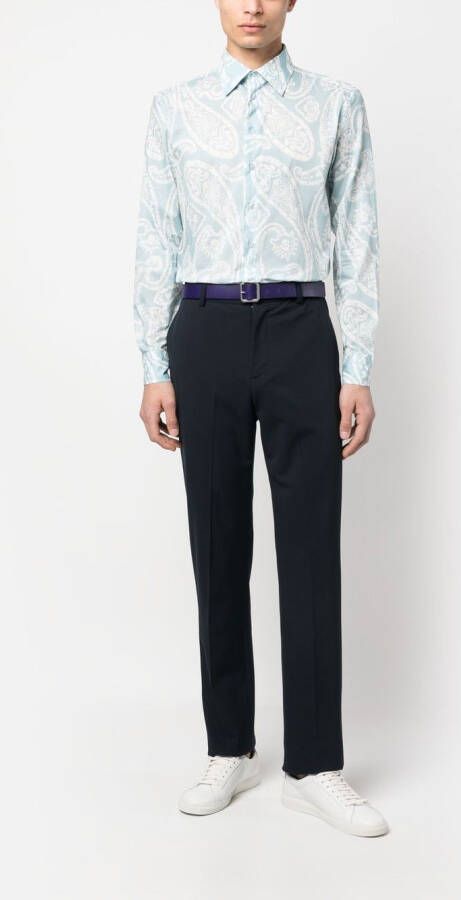 ETRO Overhemd met paisley-print Blauw
