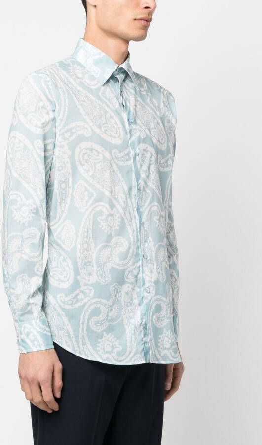 ETRO Overhemd met paisley-print Blauw
