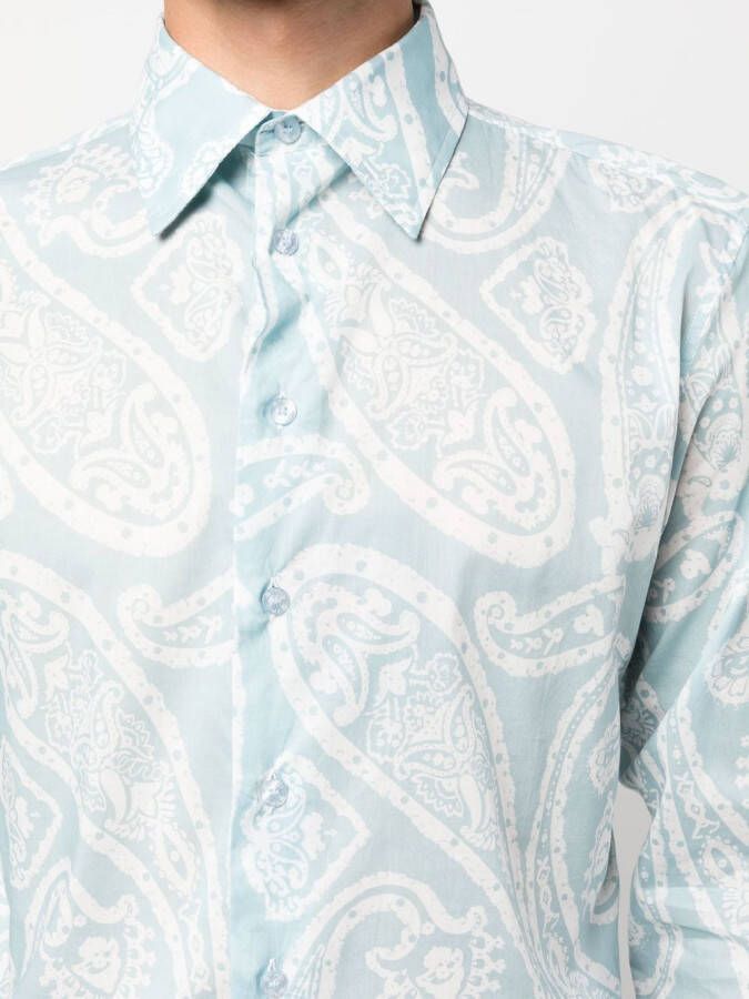 ETRO Overhemd met paisley-print Blauw