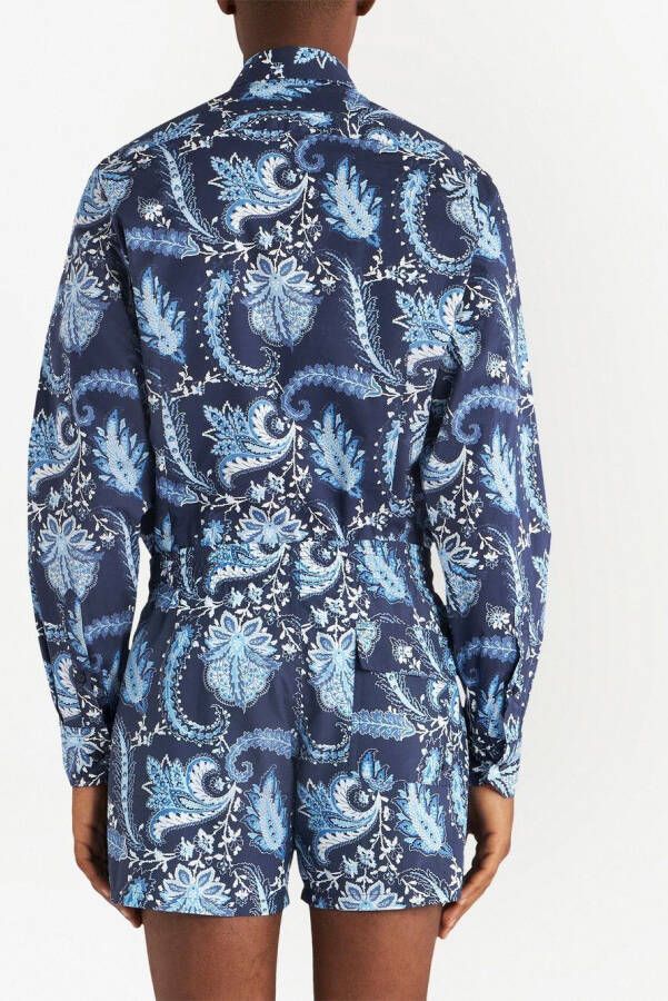 ETRO Overhemd met paisley-print Blauw