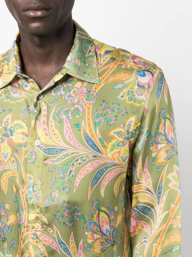 ETRO Overhemd met paisley-print Groen