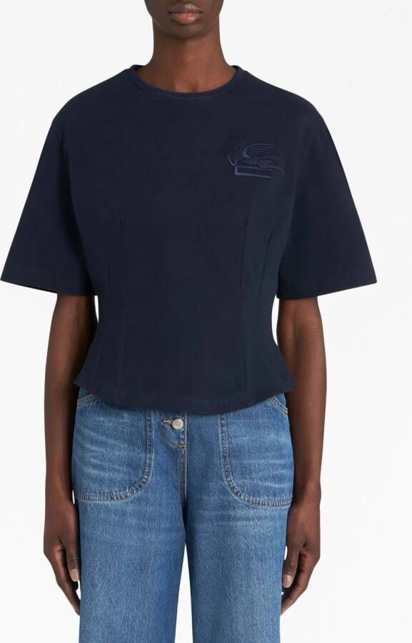 ETRO Cropped T-shirt Blauw