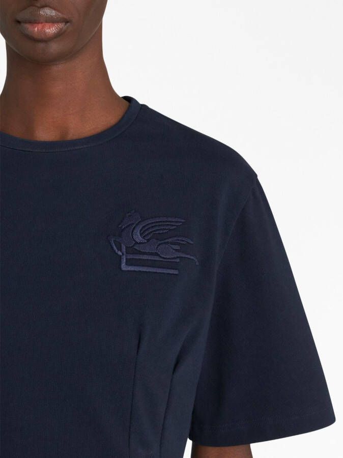 ETRO Cropped T-shirt Blauw