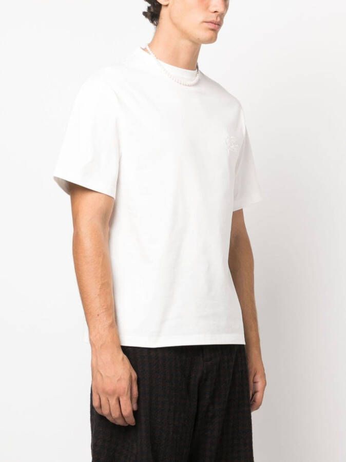 ETRO Pegaso overhemd met geborduurd logo Wit