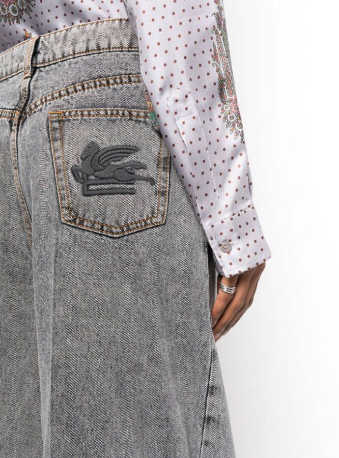 ETRO Jeans met borduurwerk Grijs