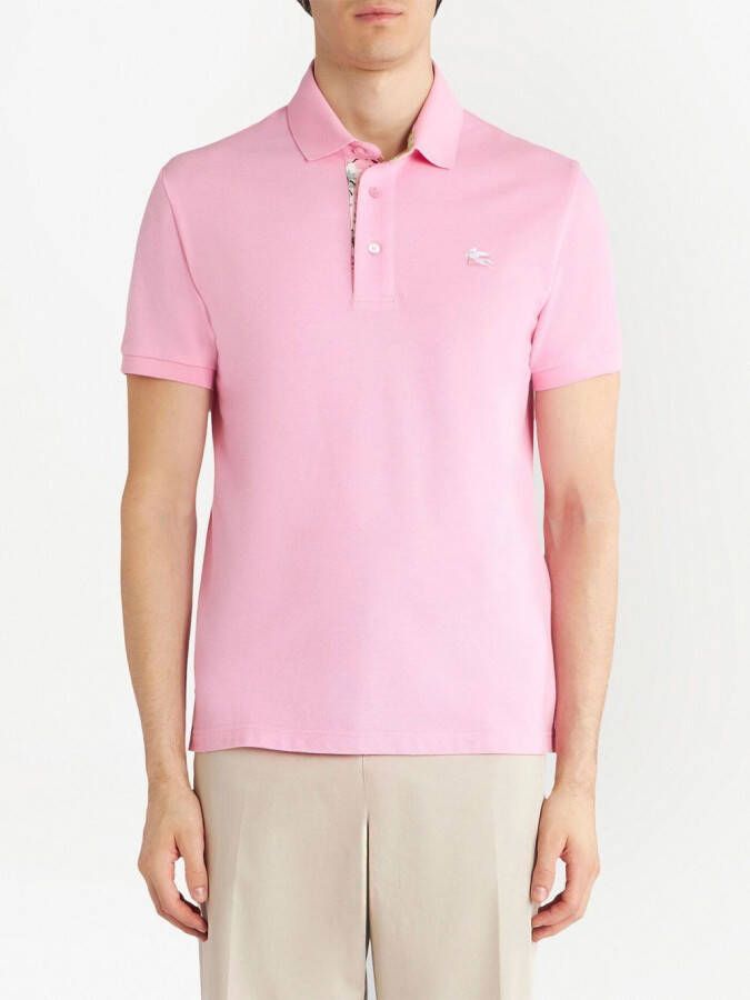 ETRO Poloshirt met geborduurd logo Roze