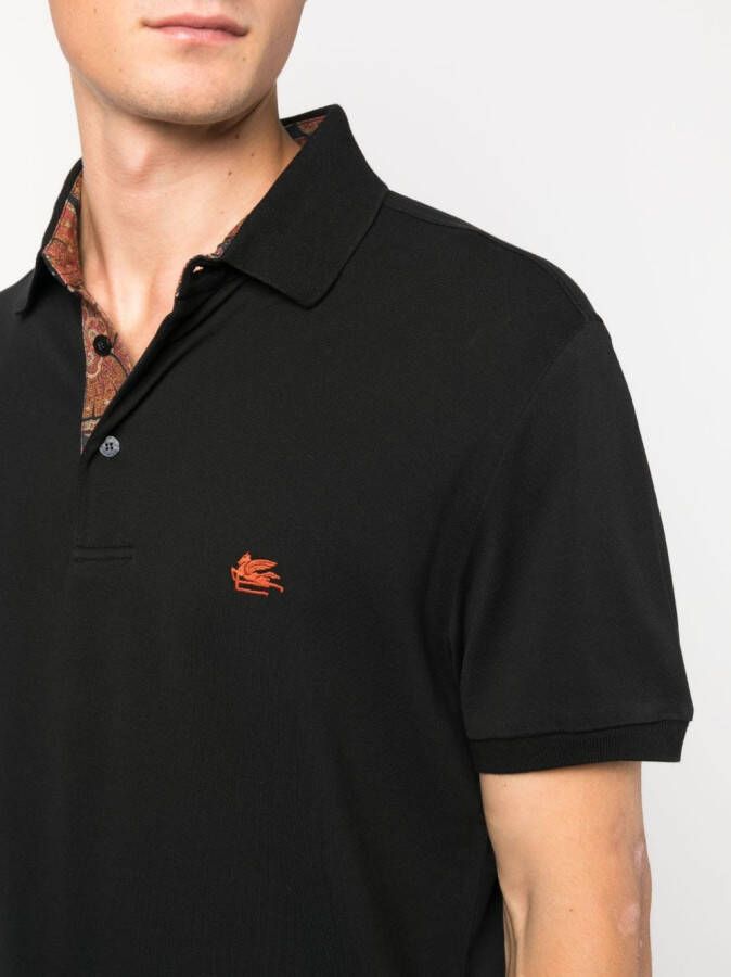 ETRO Poloshirt met geborduurd logo Zwart