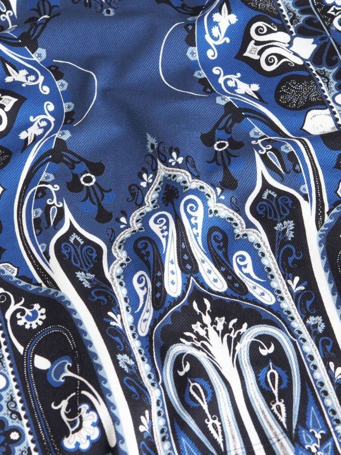 ETRO Poloshirt met paisley-print Blauw