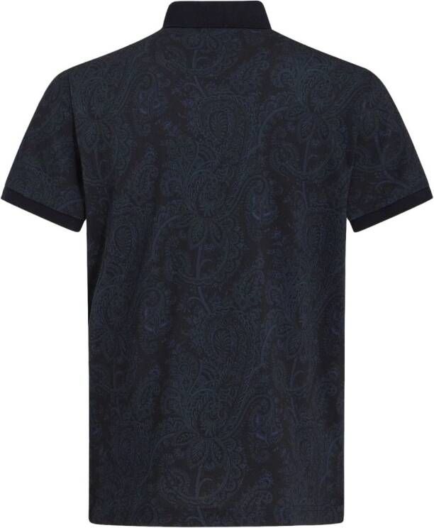 ETRO Poloshirt met paisley-print Blauw