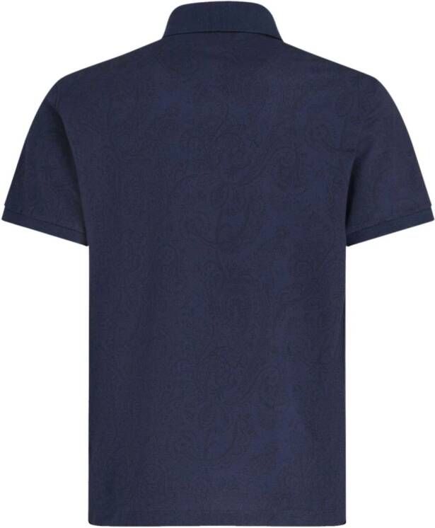 ETRO Poloshirt met paisley-print Blauw