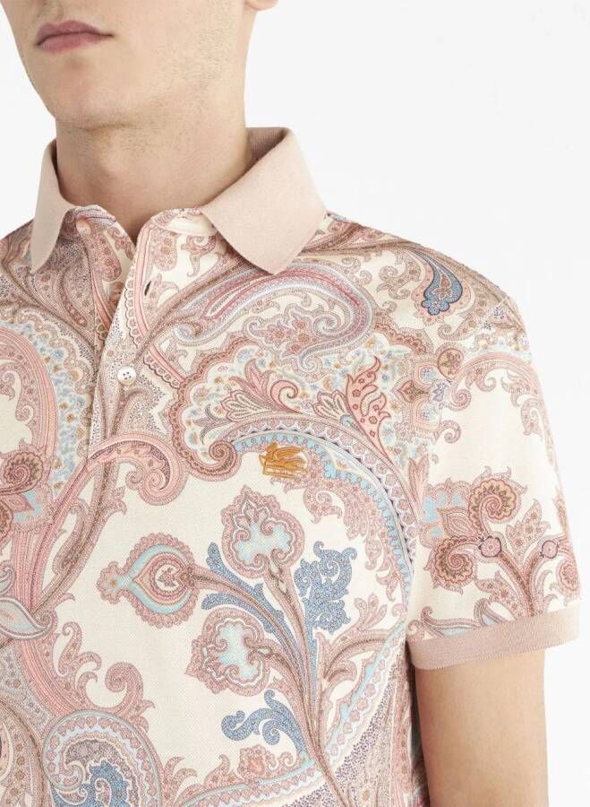 ETRO Poloshirt met paisley-print Roze