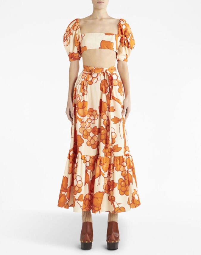 ETRO Rok met print Oranje