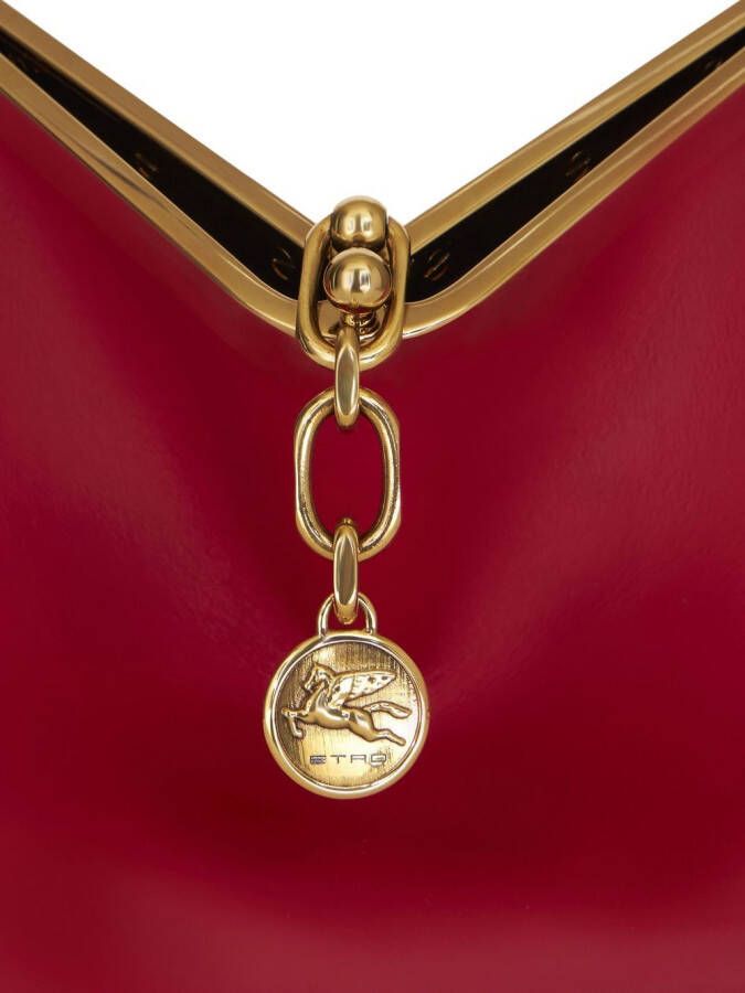 ETRO Vela raffia schoudertas Rood