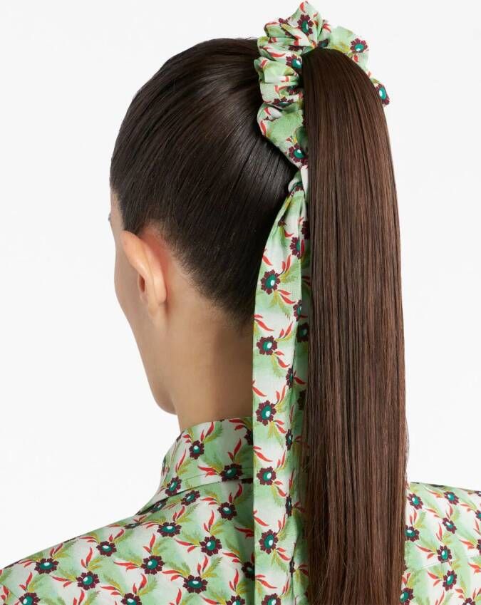 ETRO Scrunchie met bloemenprint Groen