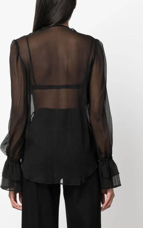 ETRO Semi-doorzichtige blouse Zwart