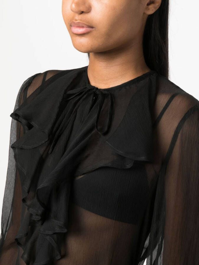 ETRO Semi-doorzichtige blouse Zwart