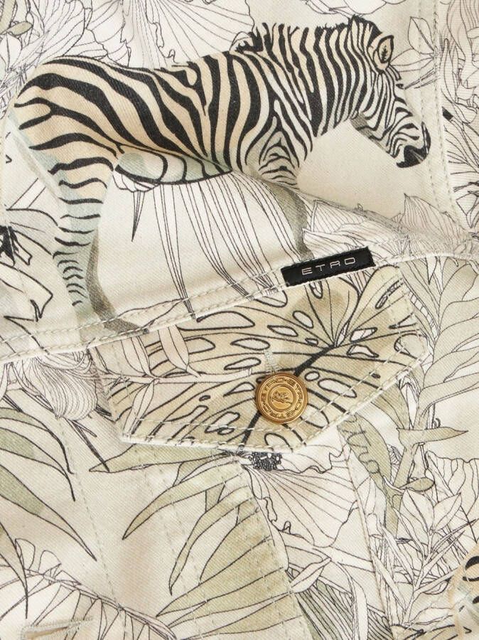 ETRO Shirtjack met zebraprint Beige