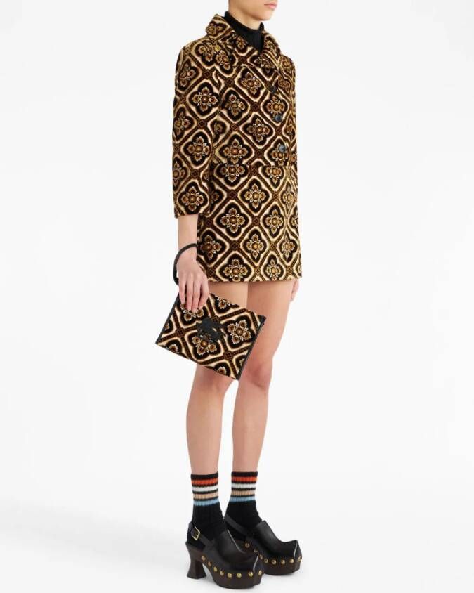 ETRO Shopper met geborduurd logo Beige