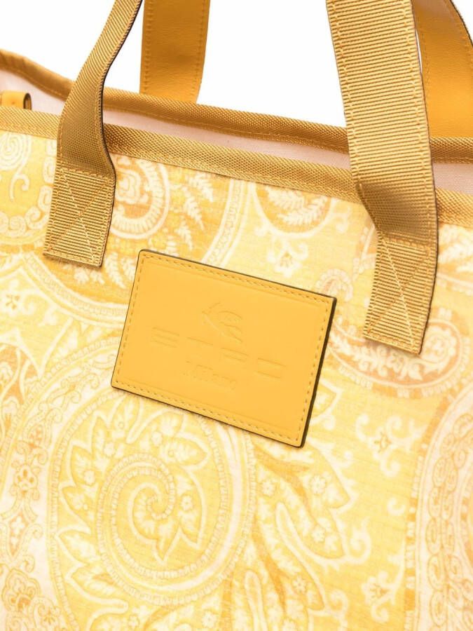 ETRO Shopper met paisley-print Geel