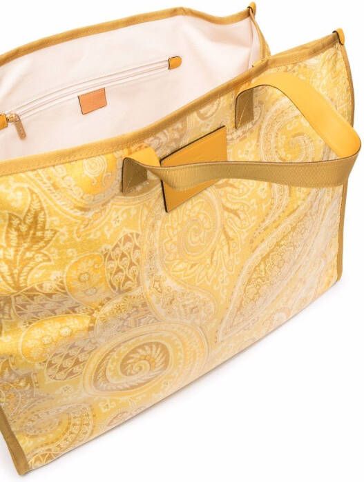 ETRO Shopper met paisley-print Geel