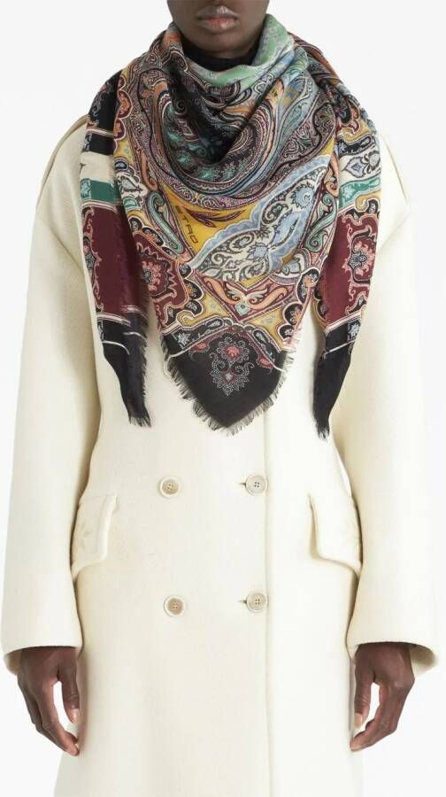 ETRO Sjaal met paisley-print Rood