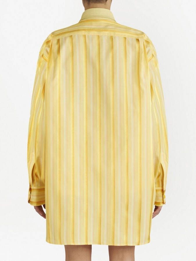 ETRO Gestreepte blousejurk Geel