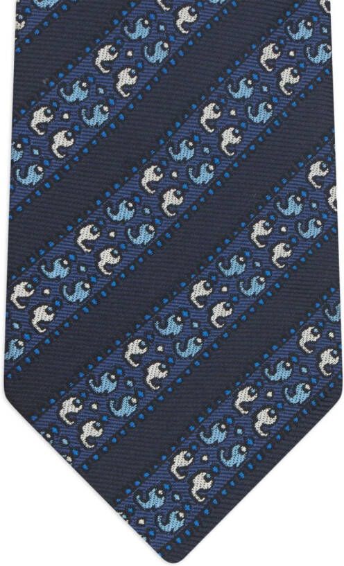 ETRO Stropdas met geometrisch patroon Blauw