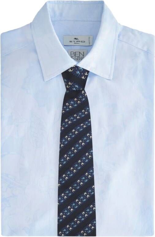 ETRO Stropdas met geometrisch patroon Blauw
