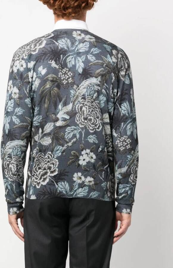 ETRO Sweater met bloemenprint Blauw