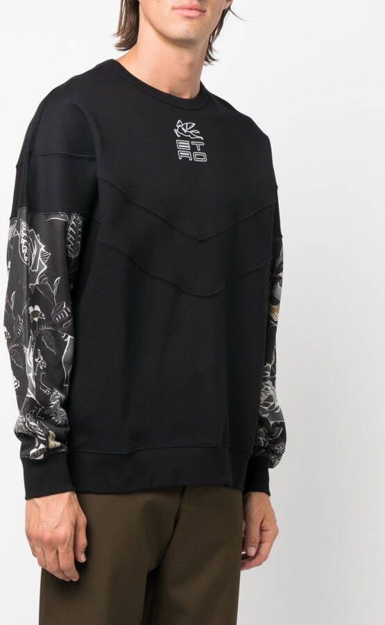 ETRO Sweater met bloemenprint Zwart