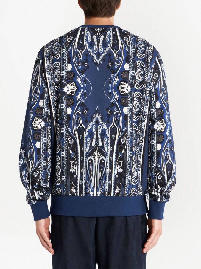 ETRO Sweater met paisley-print Blauw