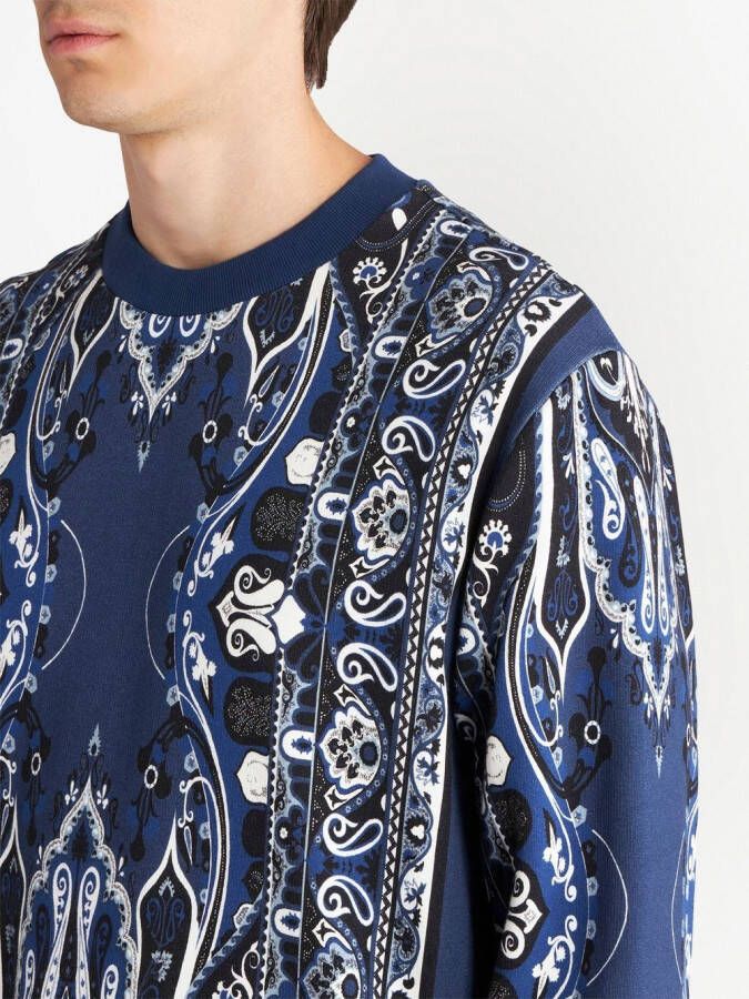 ETRO Sweater met paisley-print Blauw