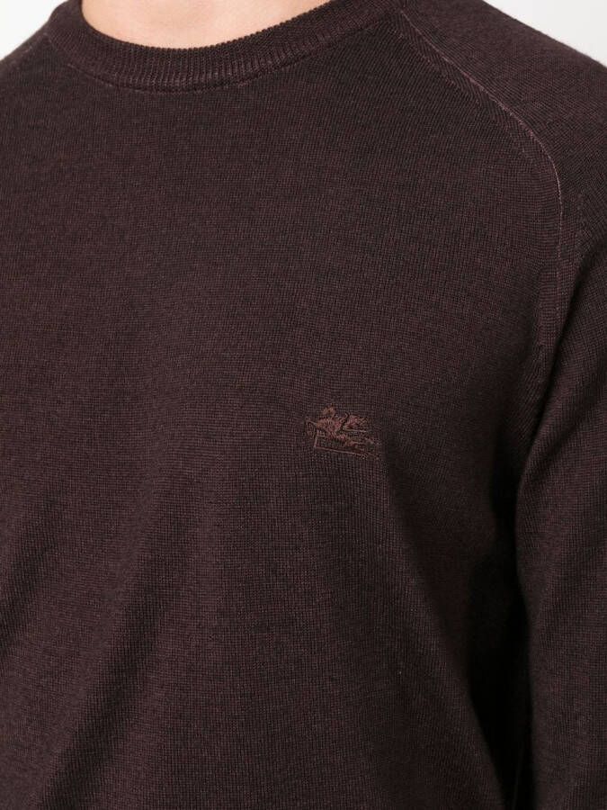 ETRO Sweater met ronde hals Bruin