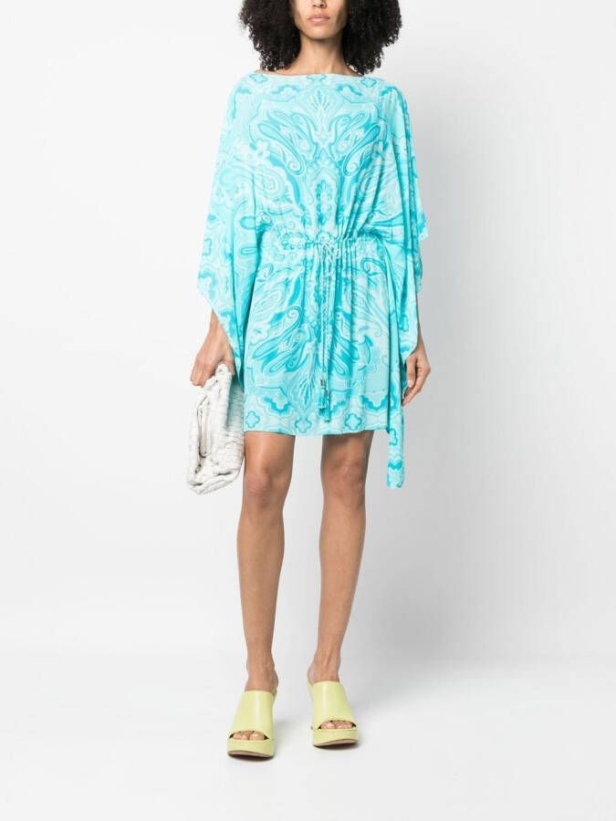ETRO Mini-jurk met print Blauw