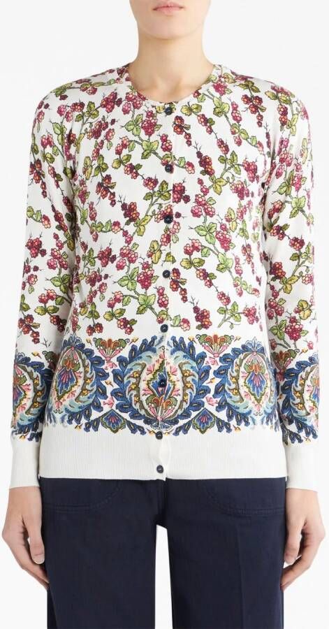 ETRO Tweekleurige set met bessenpatroon Wit