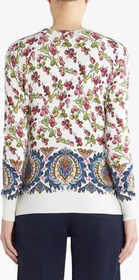 ETRO Tweekleurige set met bessenpatroon Wit