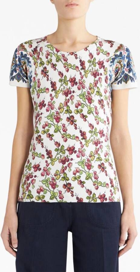 ETRO Tweekleurige set met bessenpatroon Wit