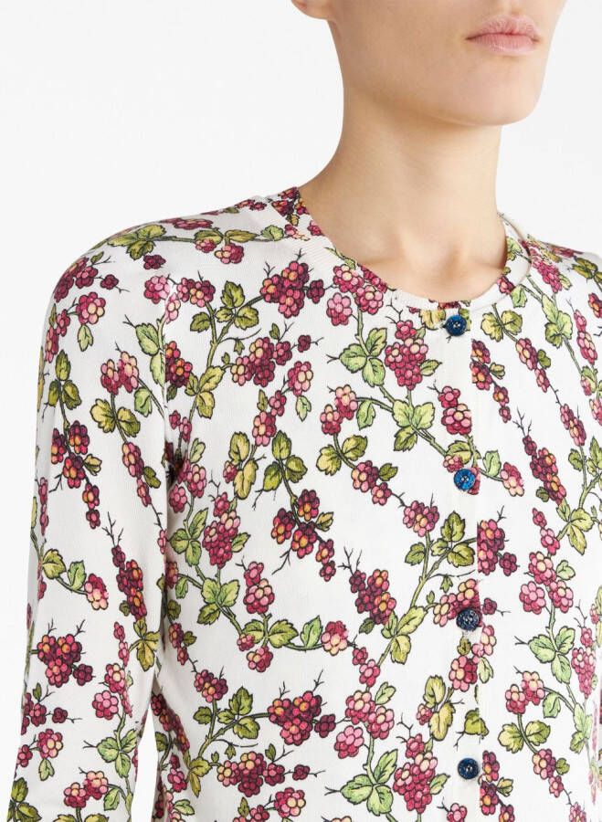 ETRO Tweekleurige set met bessenpatroon Wit