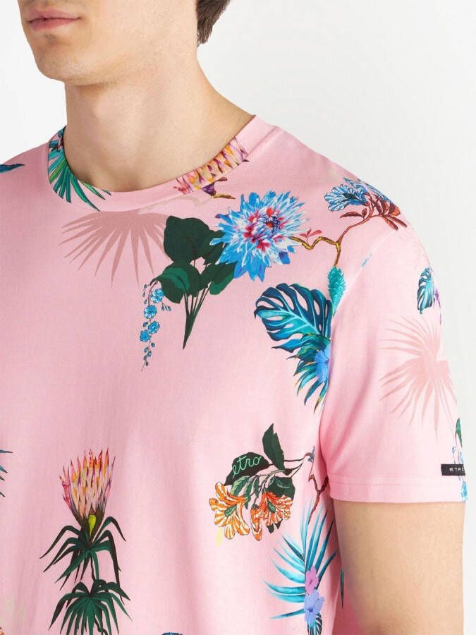 ETRO T-shirt met bloemenprint Roze