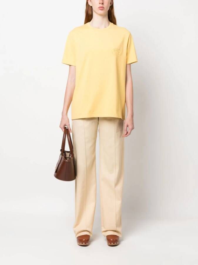 ETRO T-shirt met geborduurd logo Geel