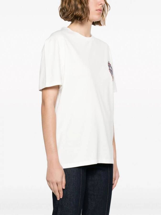 ETRO T-shirt met geborduurd wapenschild Wit