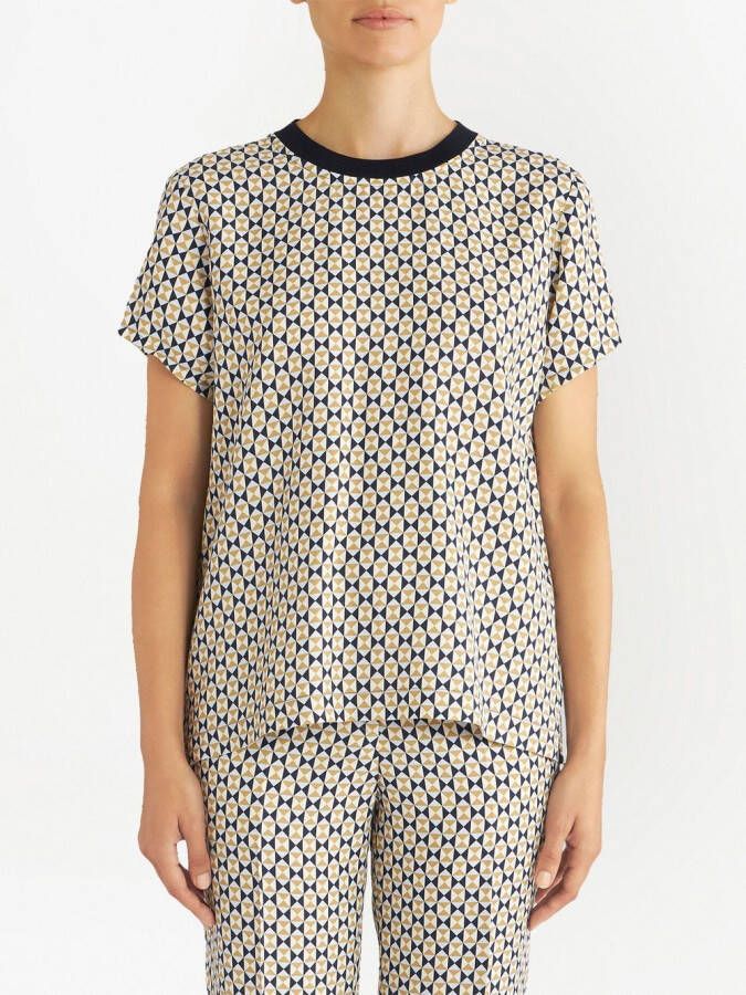 ETRO T-shirt met geometrische print Geel