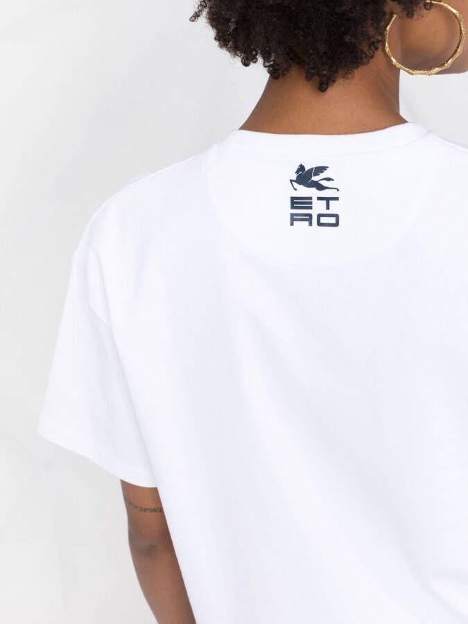 ETRO T-shirt met grafische print Wit
