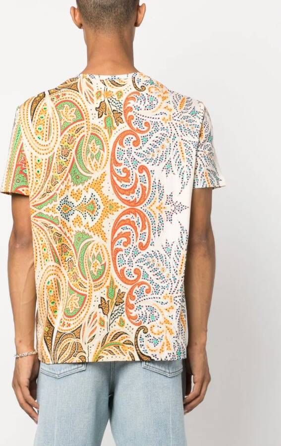ETRO T-shirt met paisley-print Oranje