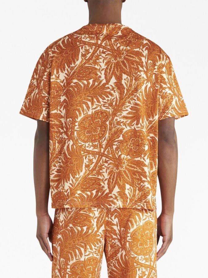 ETRO T-shirt met print Oranje